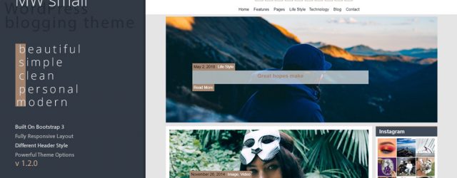 MW Small Free Blog Theme – New update ver 1.2.0