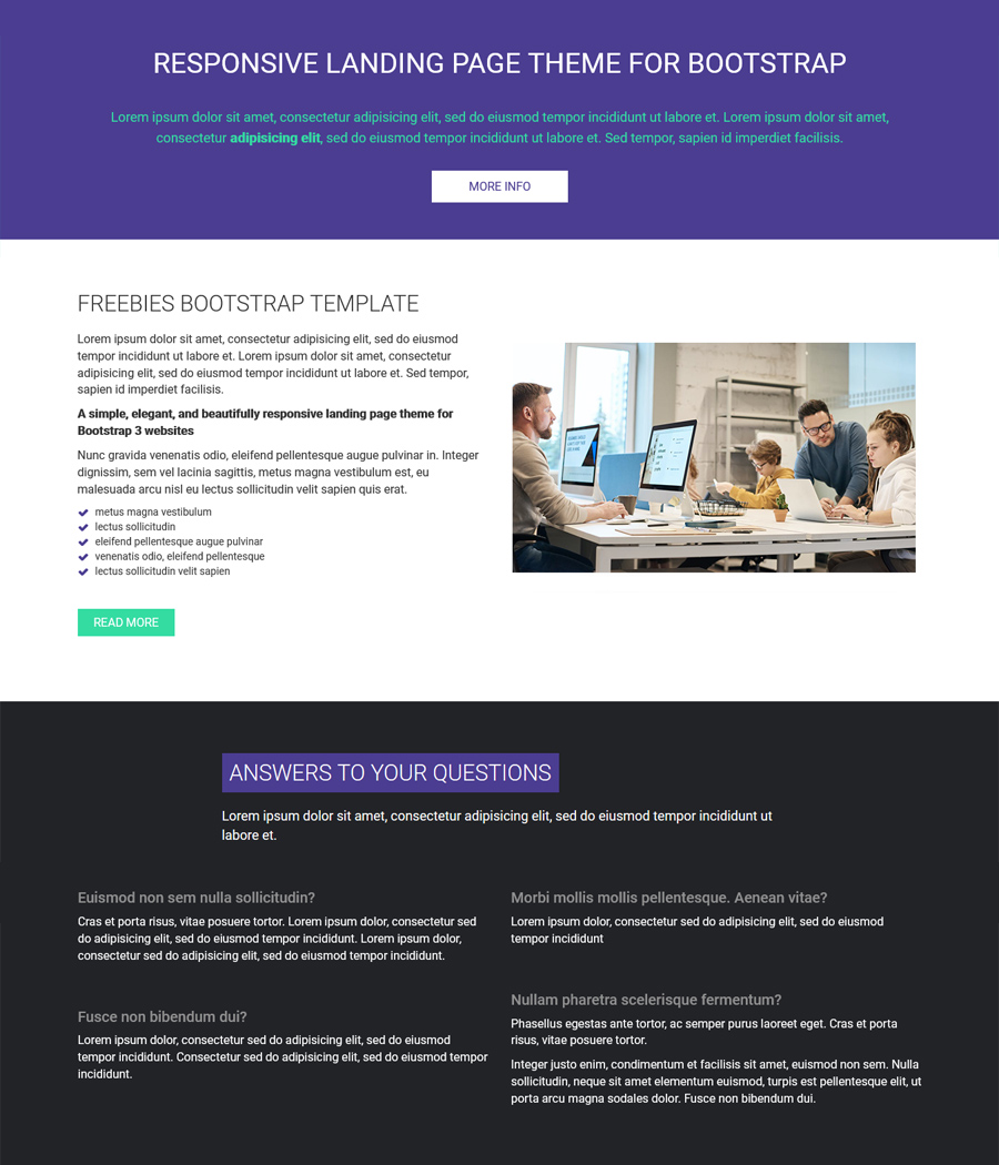 aslo onepage html bootstrap template
